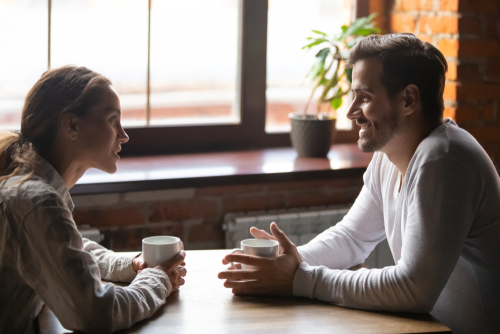 Couple Coffee Shop Dating Problems Workshop