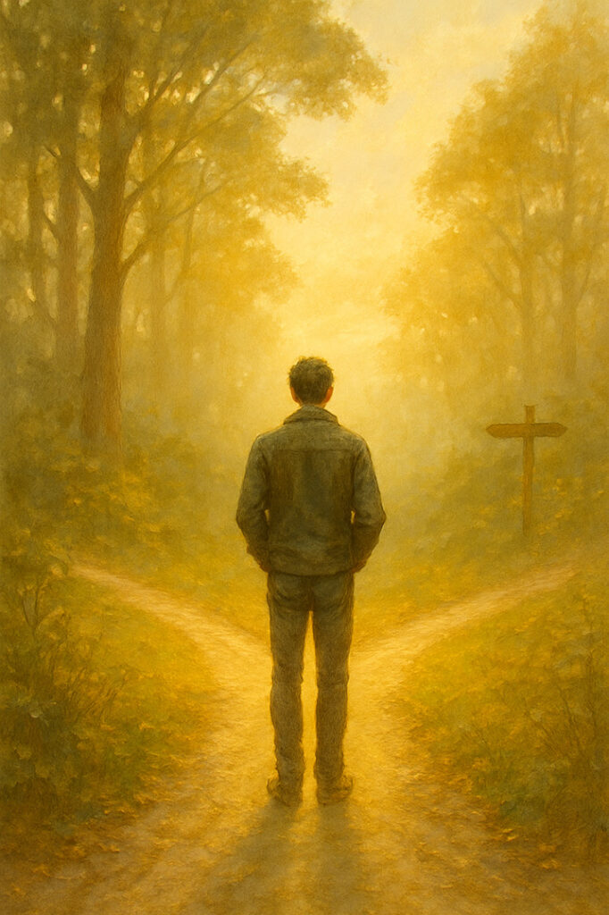 Person reflecting on whether to leave a relationship