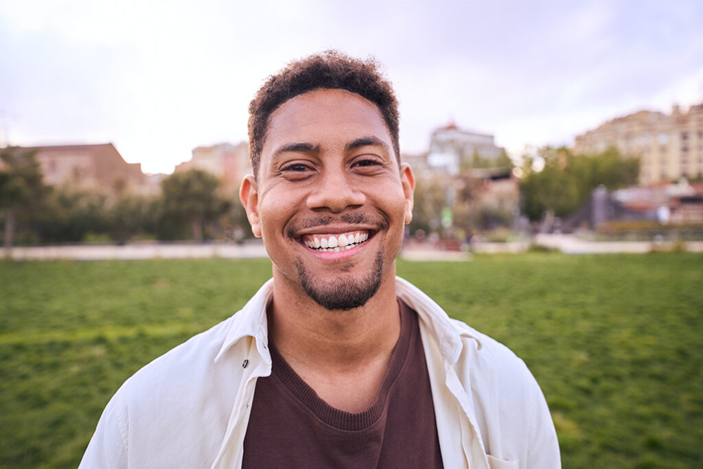 Person focused on growth and happiness